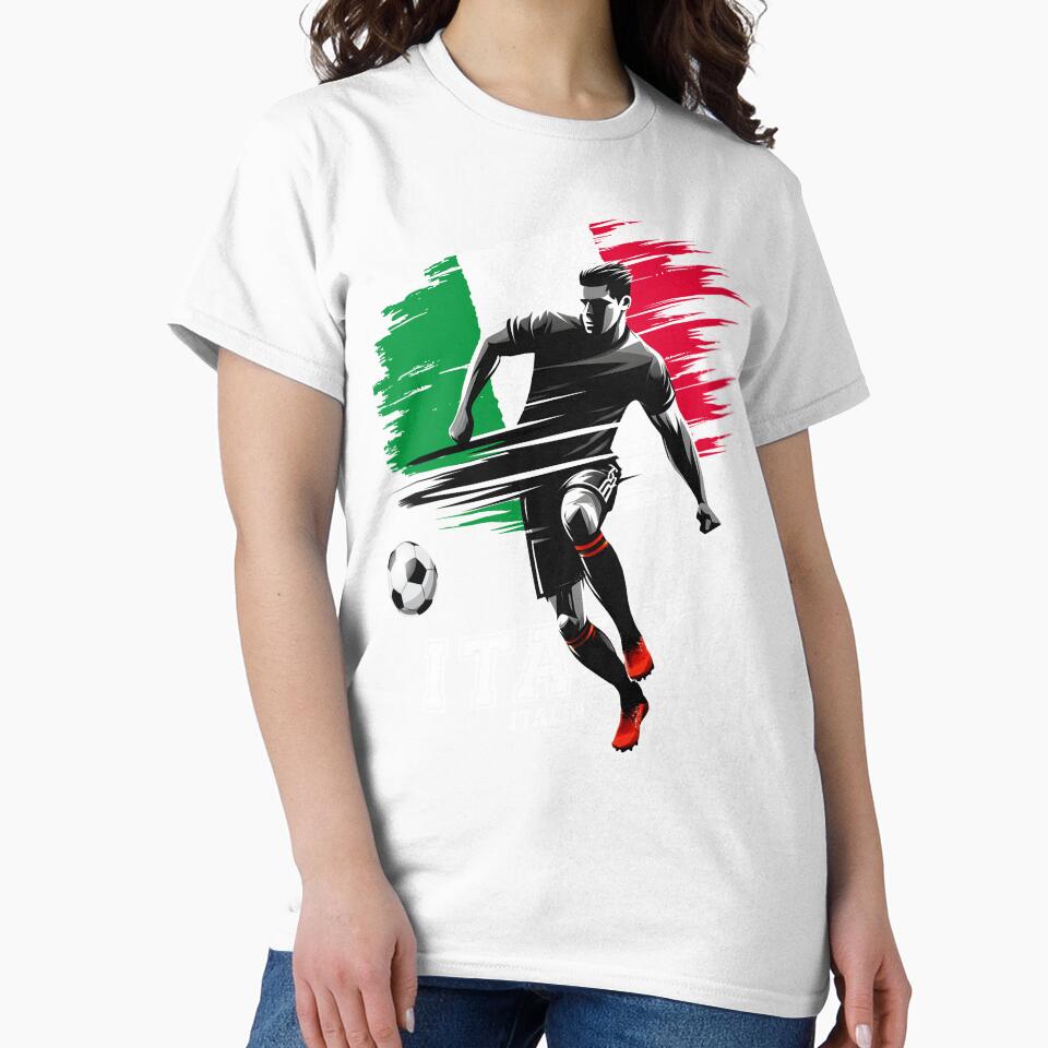Football Soccer Italy Italian Flag Banner Player Grunge by Infinitee8hirts