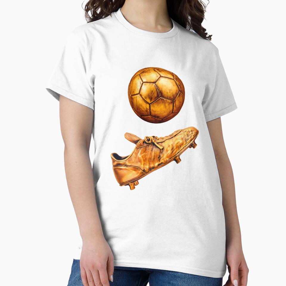 Vintage Gold Soccer Ball Cleat by FunToTheFullest