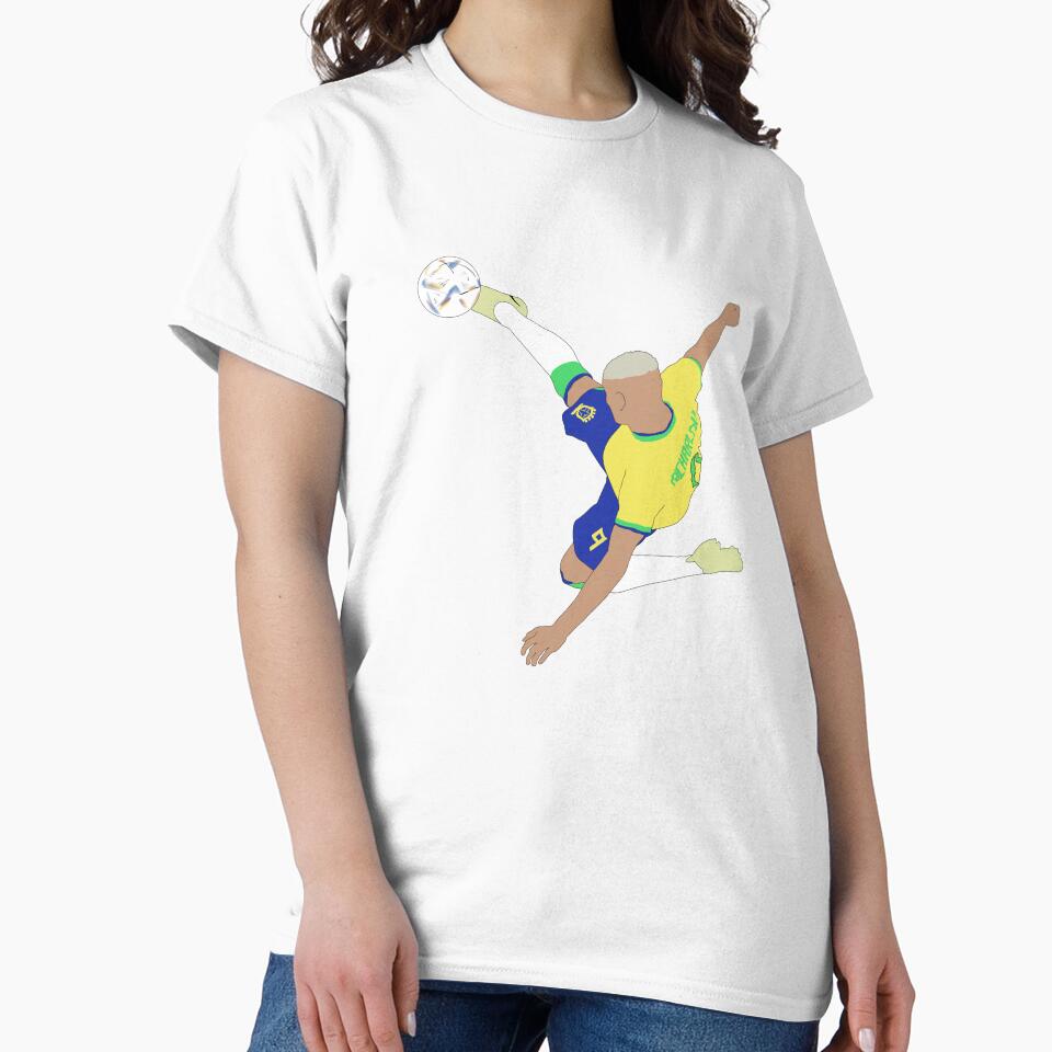 Richarlison Bicycle Kick Brazil World Cup Minimalist by Hevding
