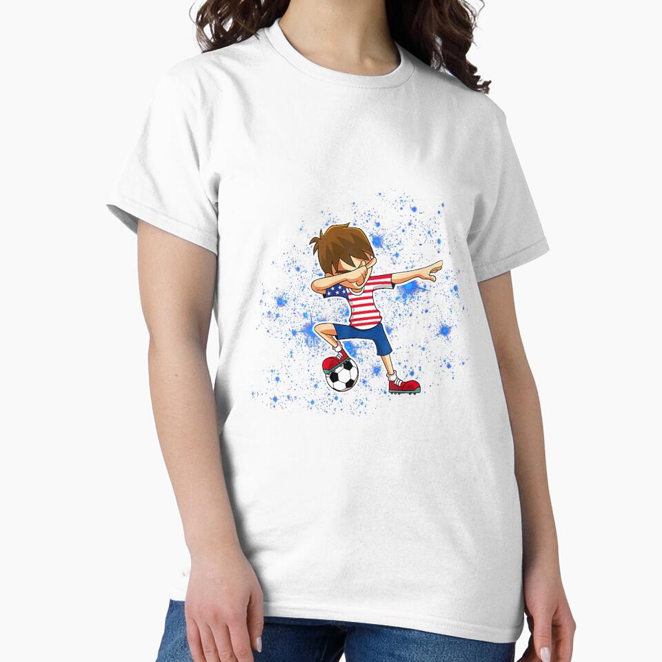 Dabbing Soccer American Flag 4th Of July Football by mainana78