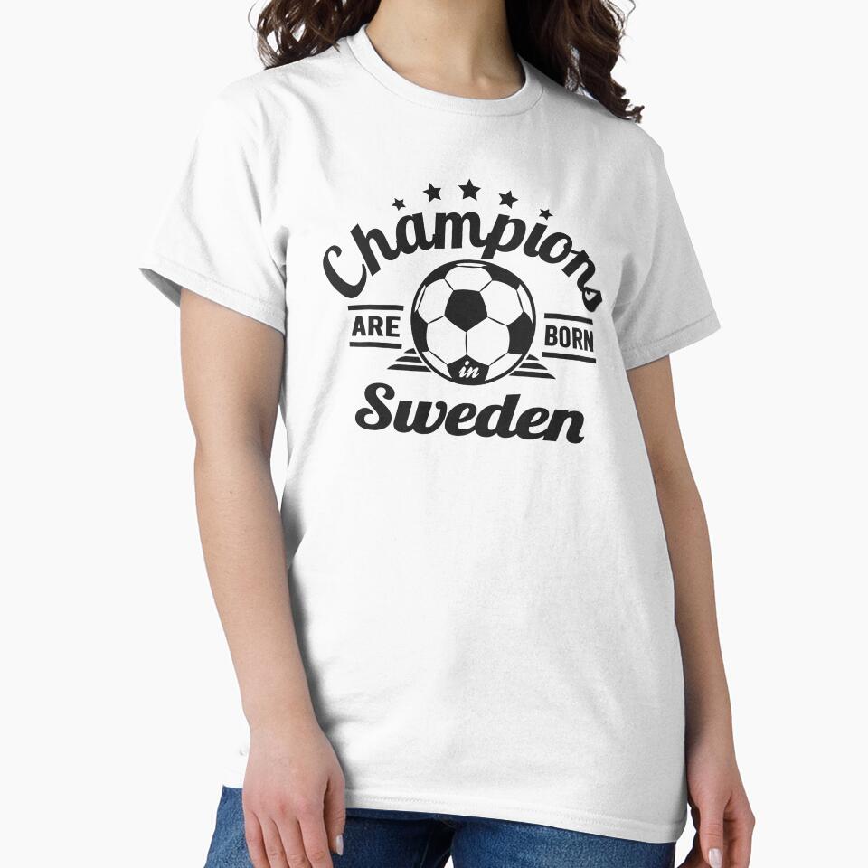 Champions Are Born In Sweden , football fans vintage gift by lamjar-art