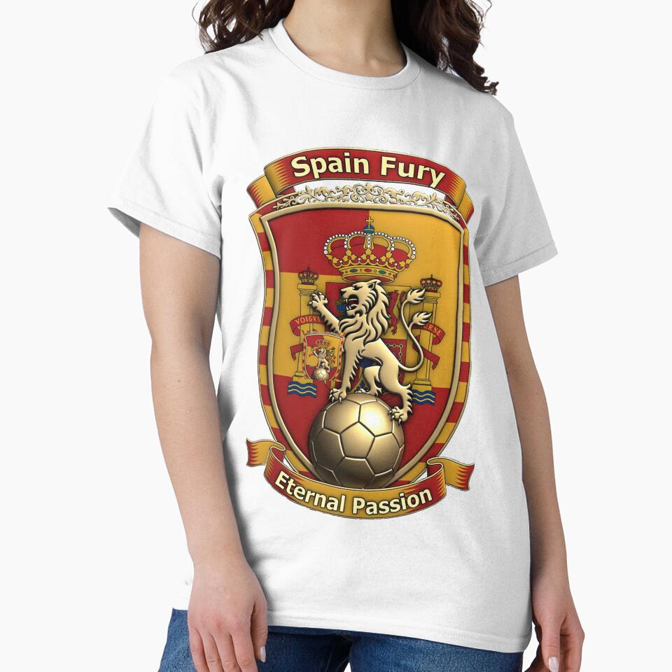 Lion Fury Spain Tee, Eternal Roar Lion Drinkware, Flag Pride Crest Souvenir Gift by YMLux