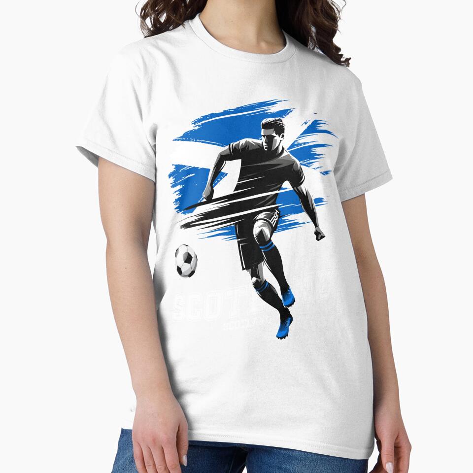 Football Soccer Scotland Scottish Flag Banner Player Grunge by Infinitee8hirts