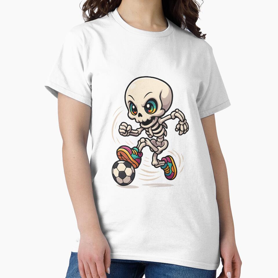 Skeleton Goalie Dive – Neon Glove Skull Save Art by ColorSplash123