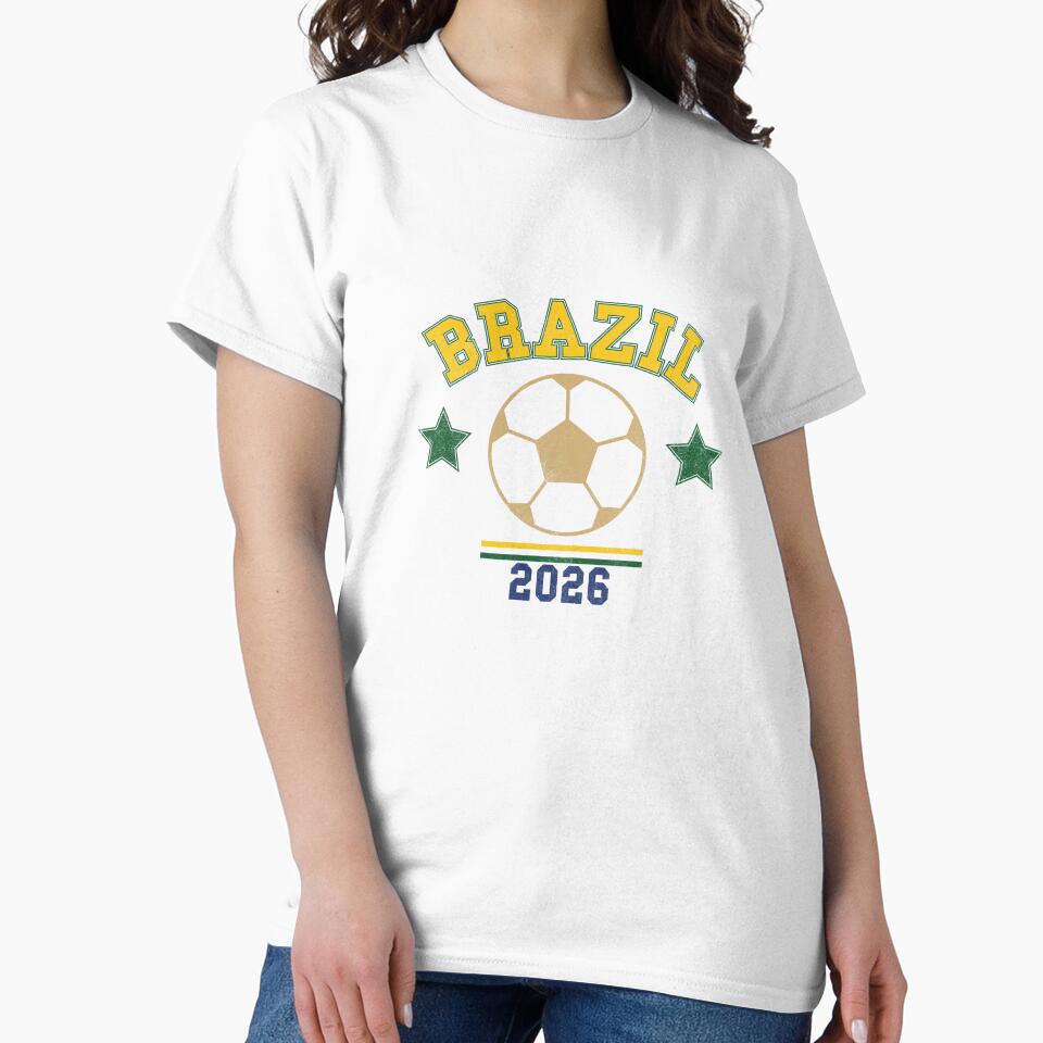 Brazil 2026 — Vintage Soccer Tee by C & T ArtLab