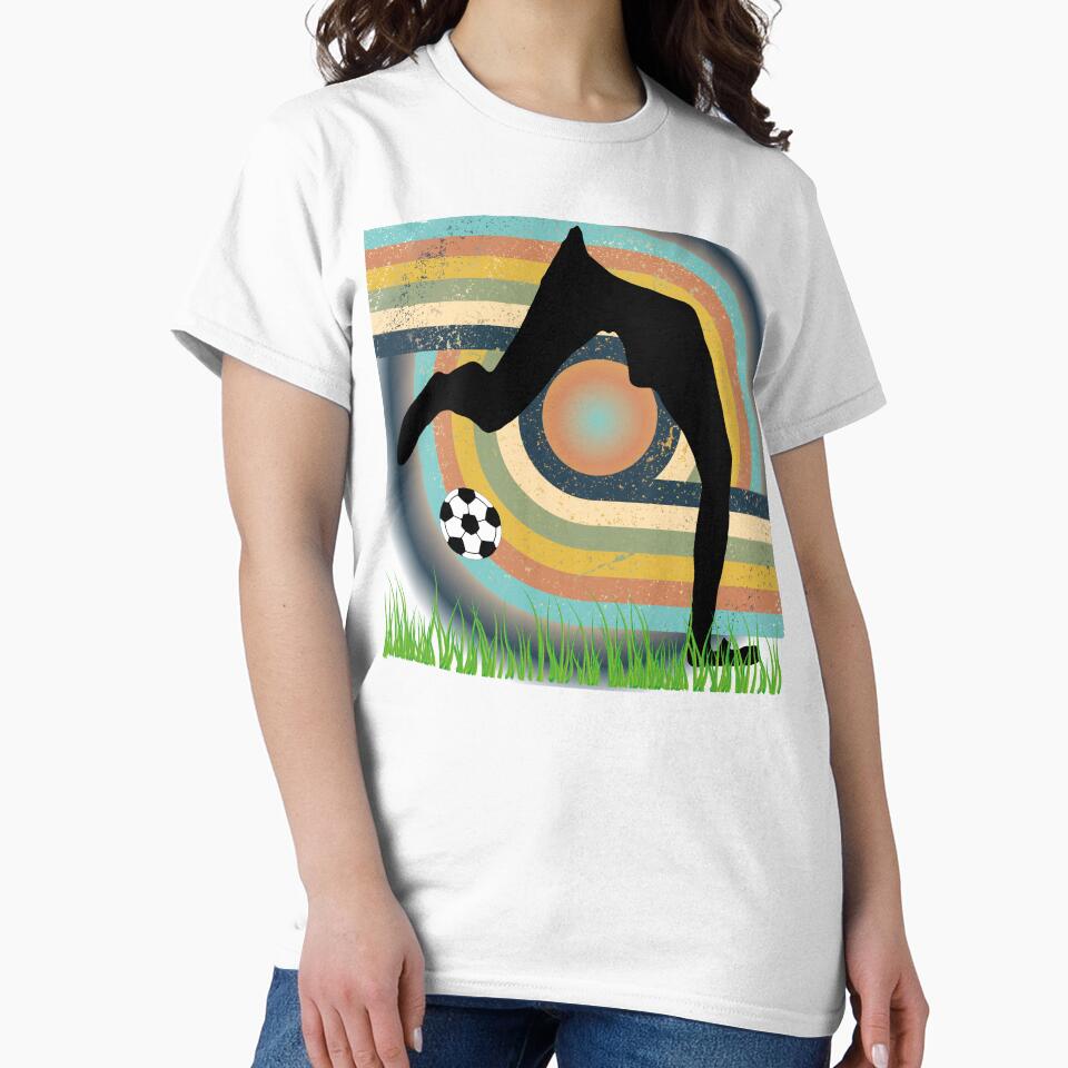 Vintage Football Silhouette Retro Sunset by DrTol