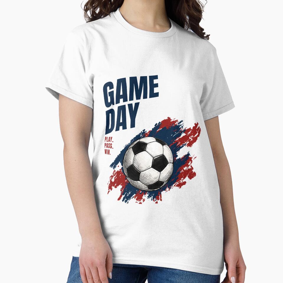 Game Day Soccer  – Play Pass Win Football Graphic by thesalynn