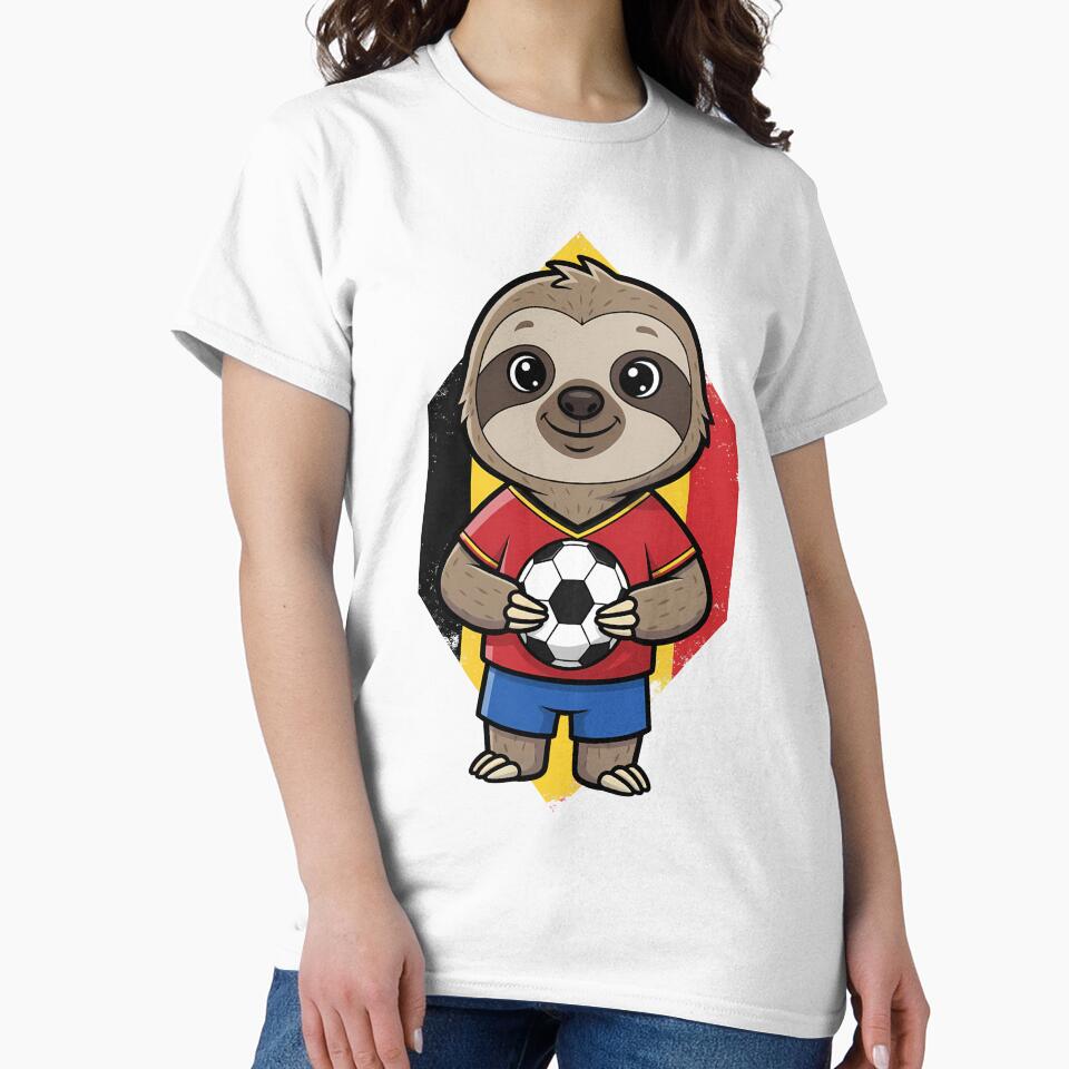 Belgium Sloth Soccer Football Fan by k3rstman1