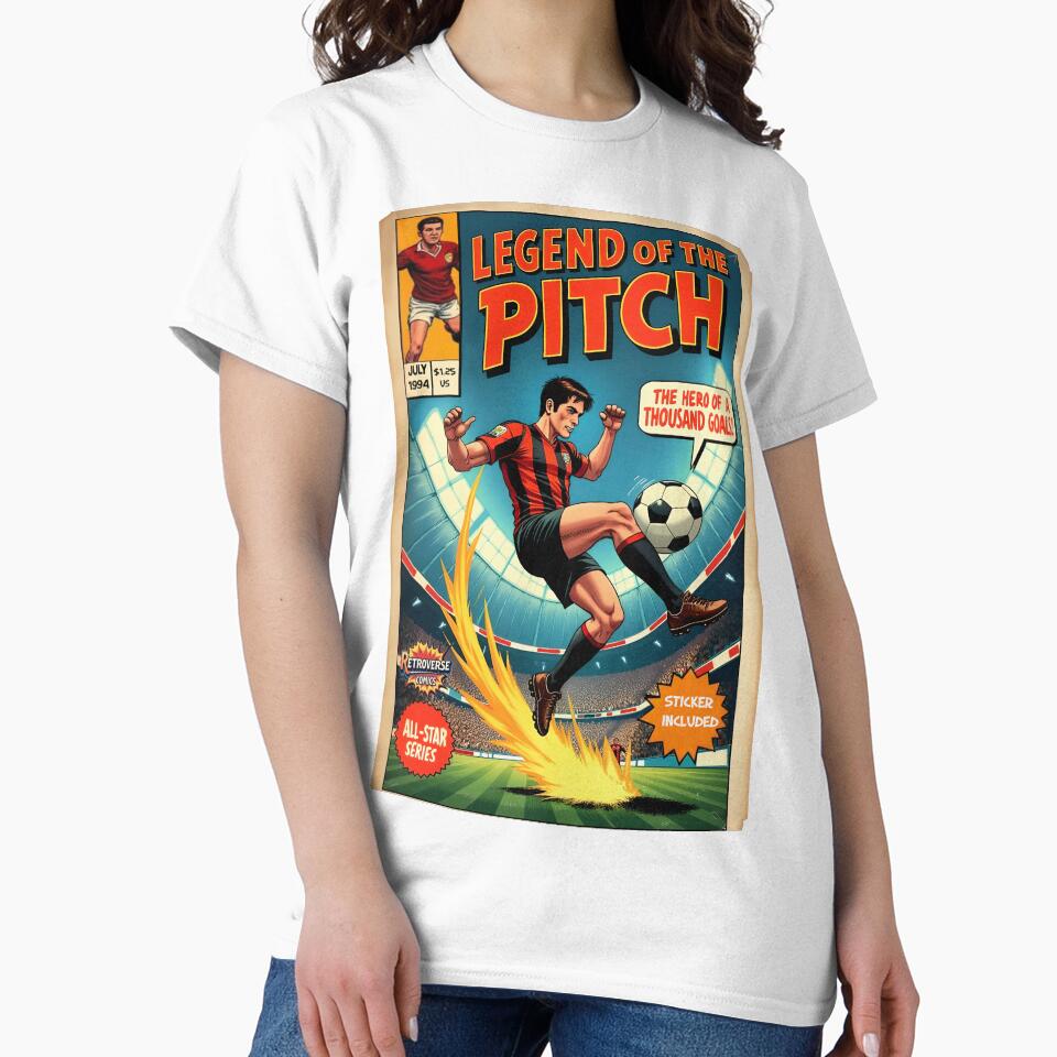 Comic book cover poster soccer player by JonelleTshirts