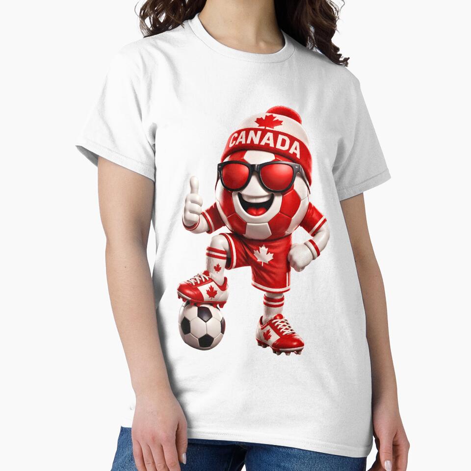 Canada Soccer Mascot Funny Football Cartoon Graphic by ArtSpark Studio