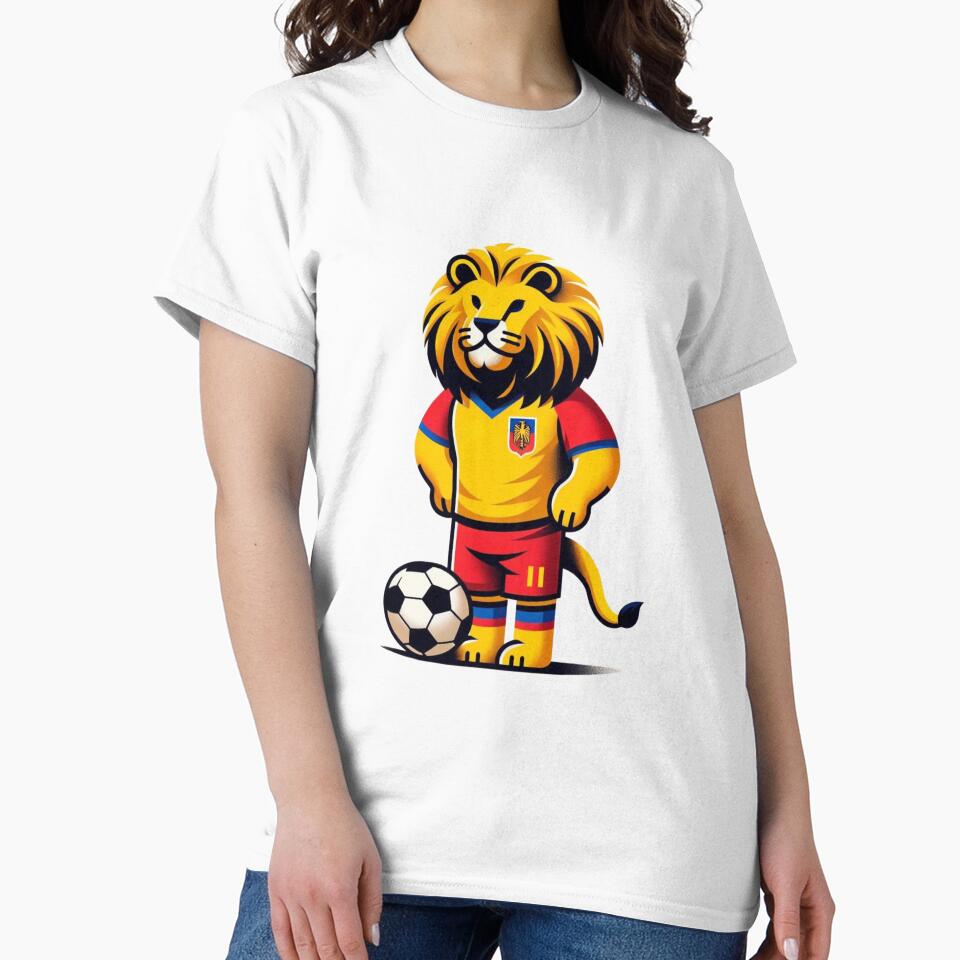 Romanian lion soccer t-shirt by maypp