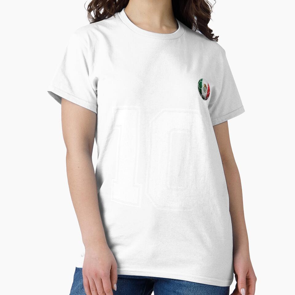 Number 10 Mexico Flag Football Fan by BernoNickel