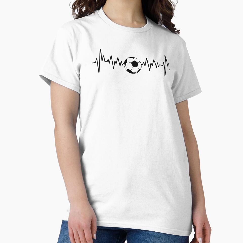 Soccer Heartbeat Line | Minimalist Football EKG Design for Players & Fans (Black Version) by Corvotypus