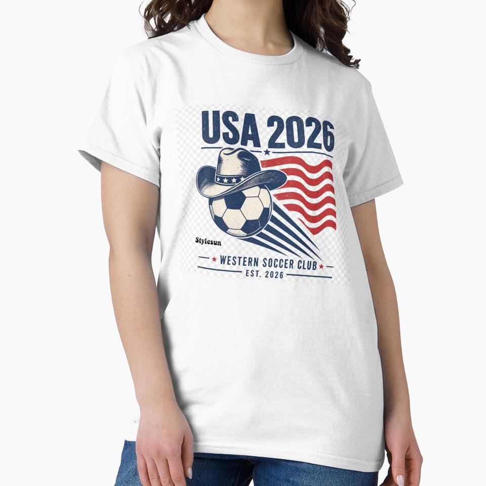 Comfort Colors 1990s USA Football Team T-Shirt Cropped T-Shirt of the USA Team by MstyleSun