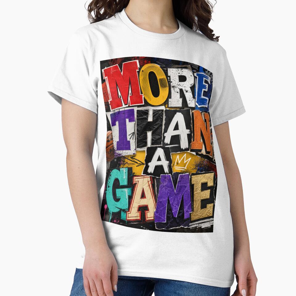 More Than A Game Typography, Colorful Letter Collage Design by Jandedan