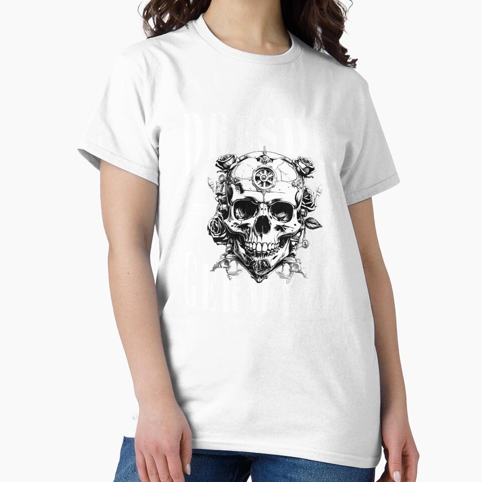 Dresden Germany lettering with skull by Ecmoprints