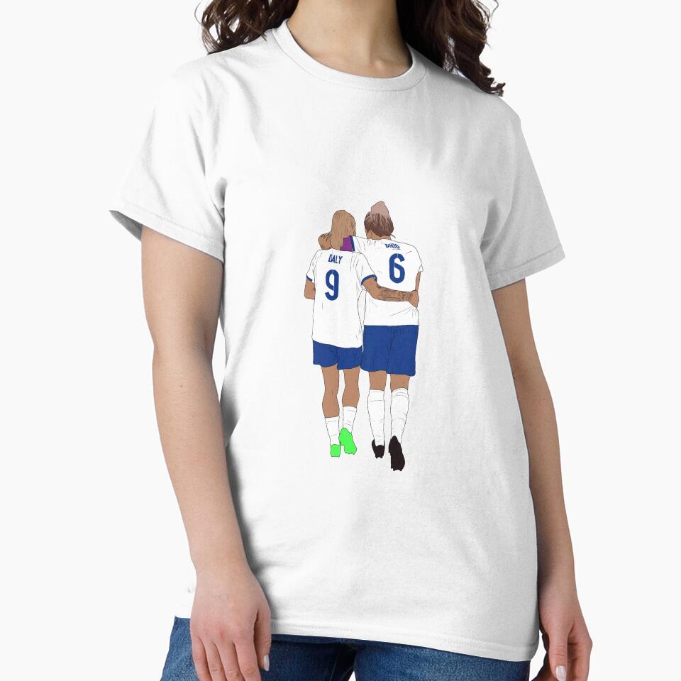 England Lionesses Rachel Daly Millie Bright Women's Fooball Minimalist BFFs by Hevding