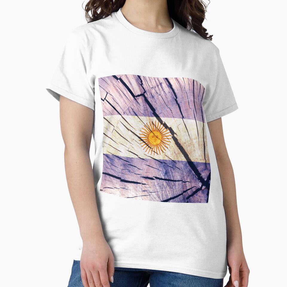 Flag of Argentina - Tree Trunk Wood Lumberjack Carpenter Labor Flags Grunge Outdoor by Dr-Pen