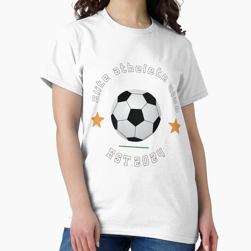 Elite Athlete Club Football Soccer Vintage Sports T-Shirt EST 2024 by jananinaveen