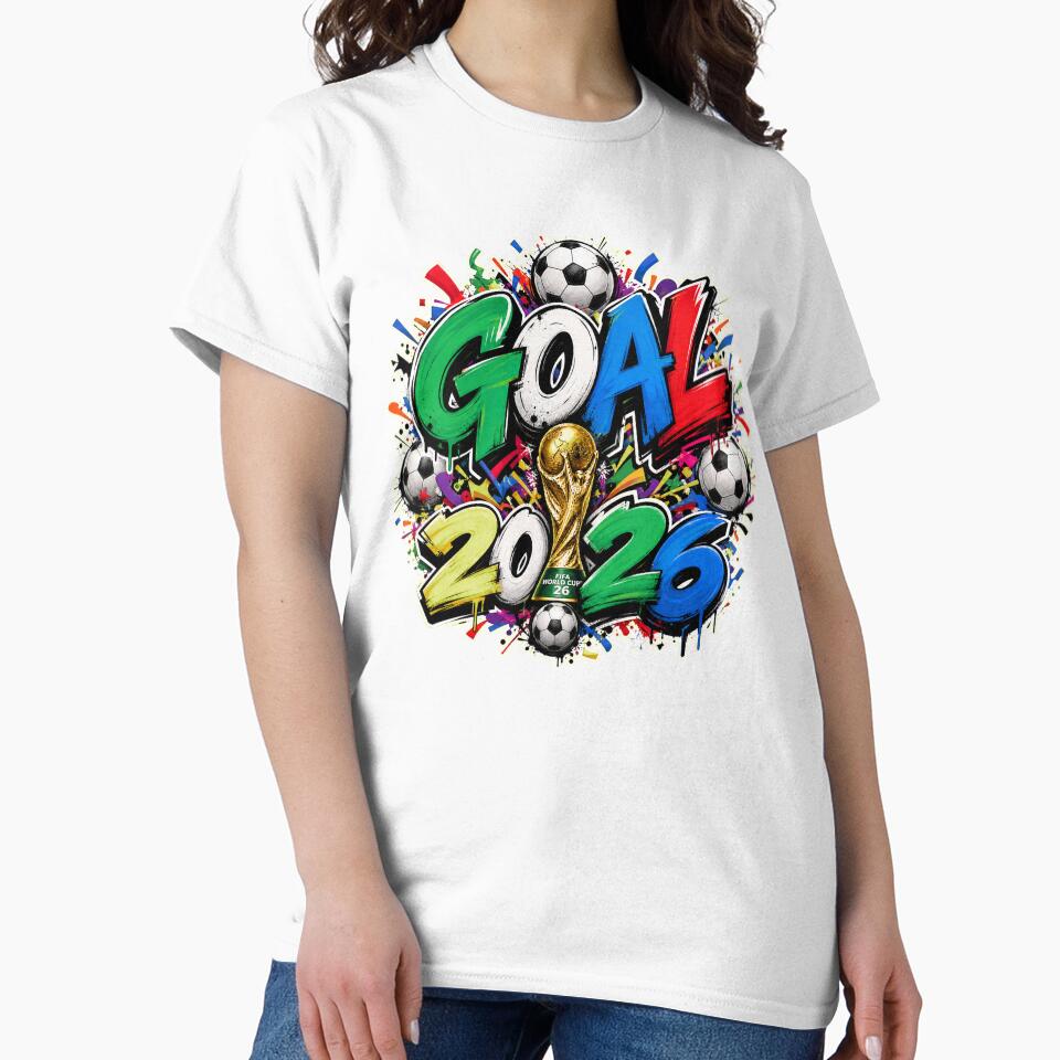 GOAL 2026 World Cup Graffiti Street Art High Energy T-Shirt by Ahmed Nedji