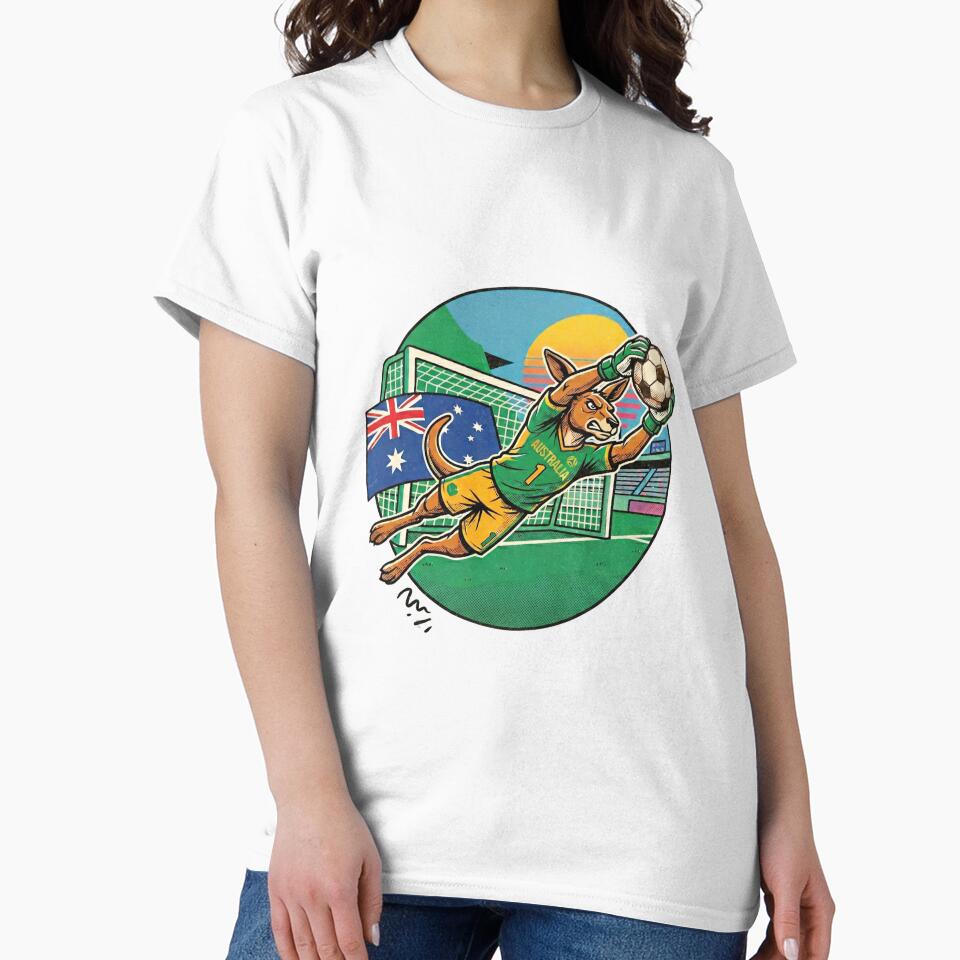 Retro 90s Kangroo Soccer Keeper by Ink & Void Co.