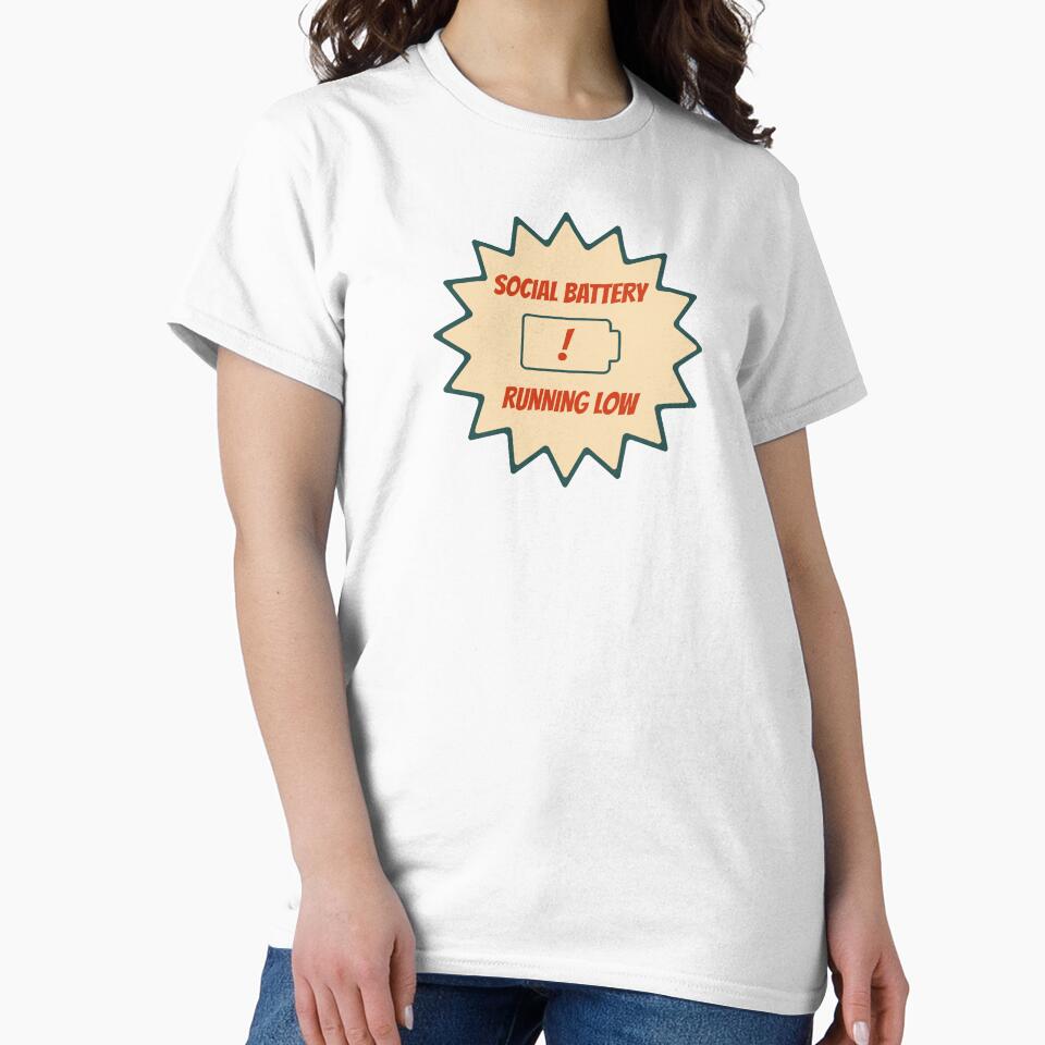Retro vintage social battery running low by kreativdesigns_