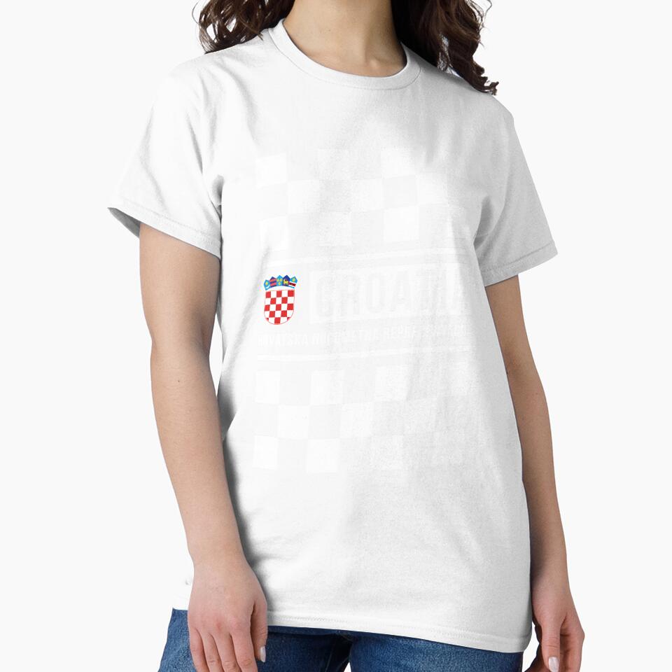 Croatia World Football Soccer Checkered Jersey Style Tee by JNicheMerch2018