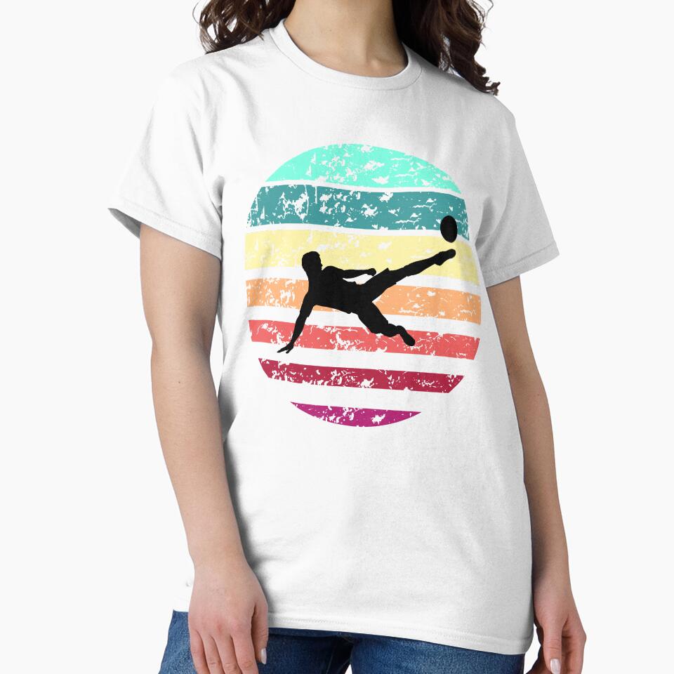 soccer kick boy vintage summer retro football by Panda  Art