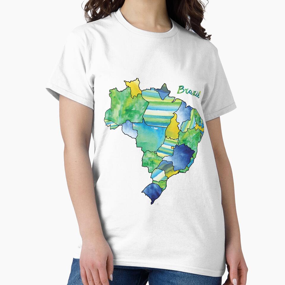 Watercolor Countries - Brazil by Erin McIntosh