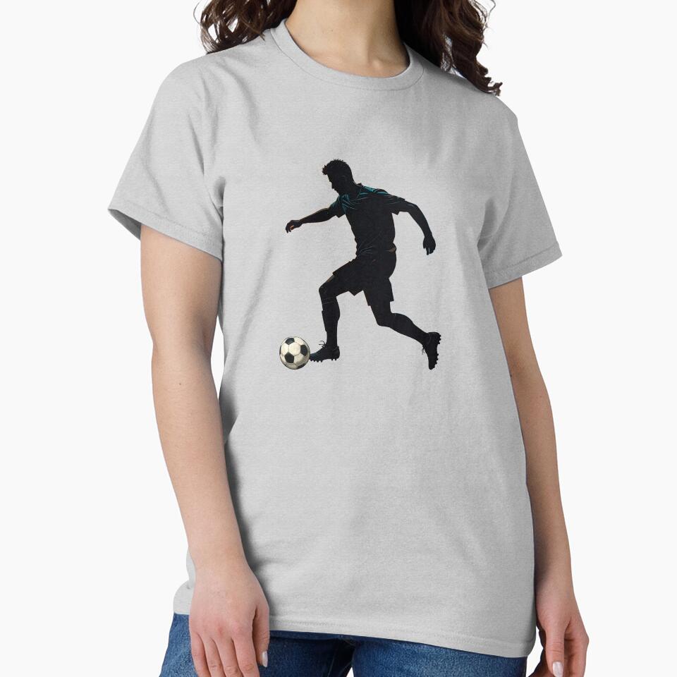 Soccer Player Silhouette — Football Dribbling Action Art Print by icemanphotos