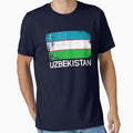 Uzbek Flag Design | Vintage Made In Uzbekistan Gift by melsens