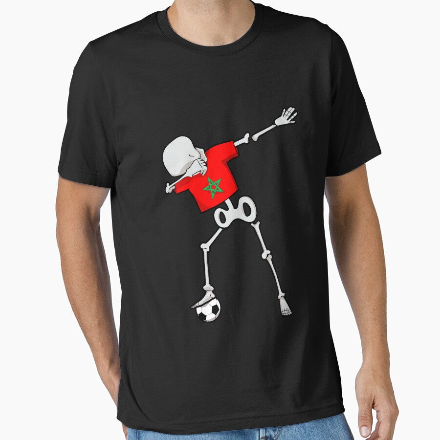 Dabbing Soccer Football Skeleton Morocco by melsens