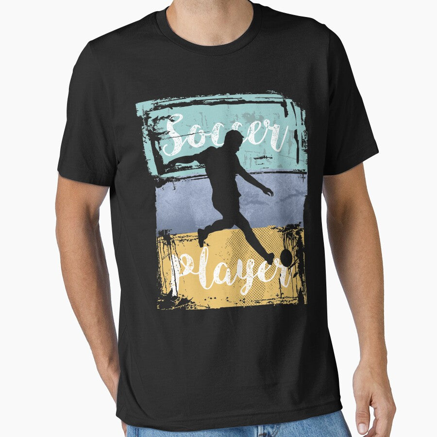 Soccer Tee - Vintage Retro Soccer Player by cidolopez