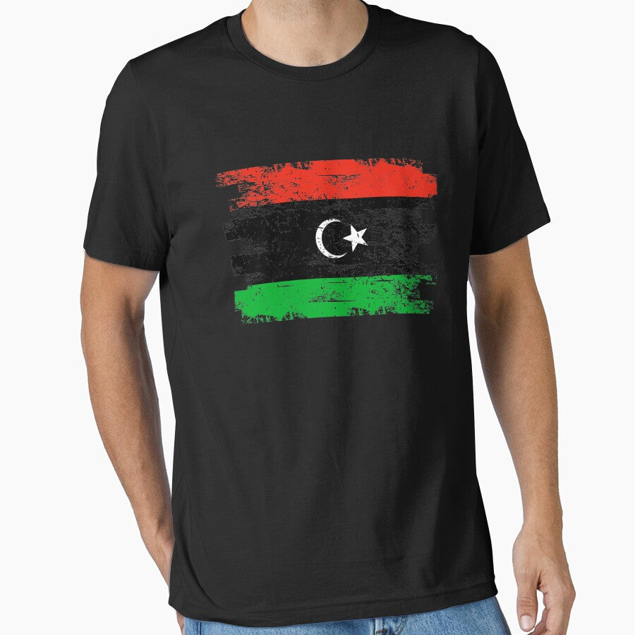 Libya Shirt Gift Country Flag Patriotic Travel Africa Light by threadsmonkey
