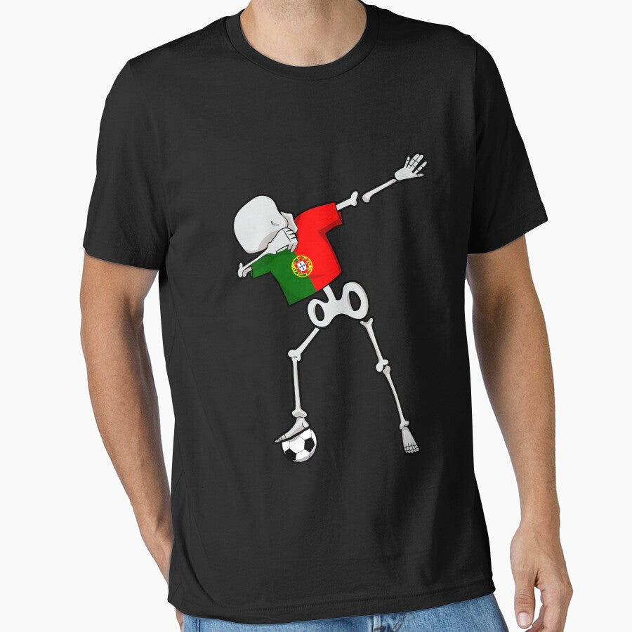 Dabbing Soccer Football Skeleton Portugal by melsens