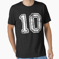 Sport Team Jersey 10 T Shirt Football Soccer Baseball Hockey Basketball Ten 10 010 Number by arcadetoystore