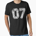 Sport Team Jersey 07 T Shirt Football Soccer Baseball Hockey Basketball Seven 7 07 Number by arcadetoystore