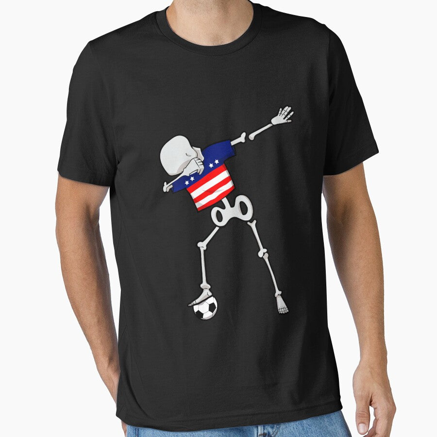 Dabbing Soccer Football Skeleton USA by melsens