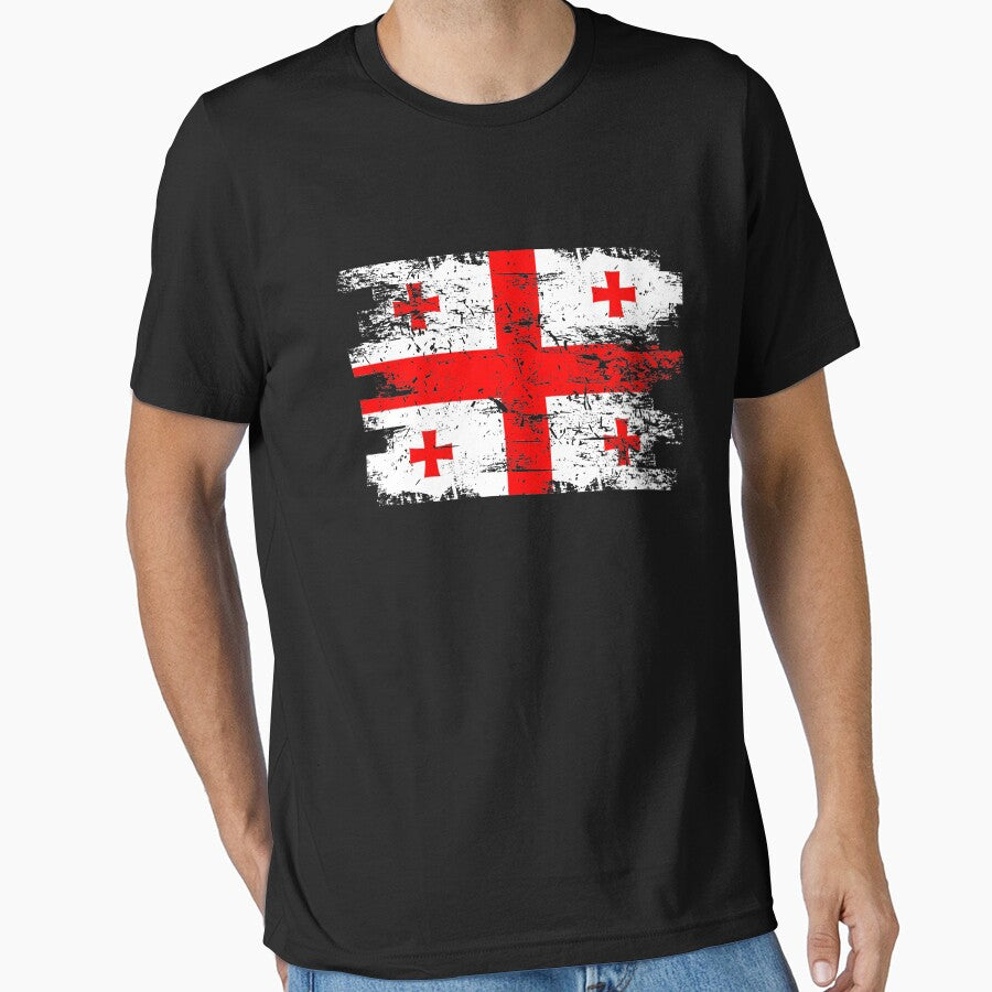 Georgia Gift Country Flag Patriotic Travel Shirt Europe Light by threadsmonkey