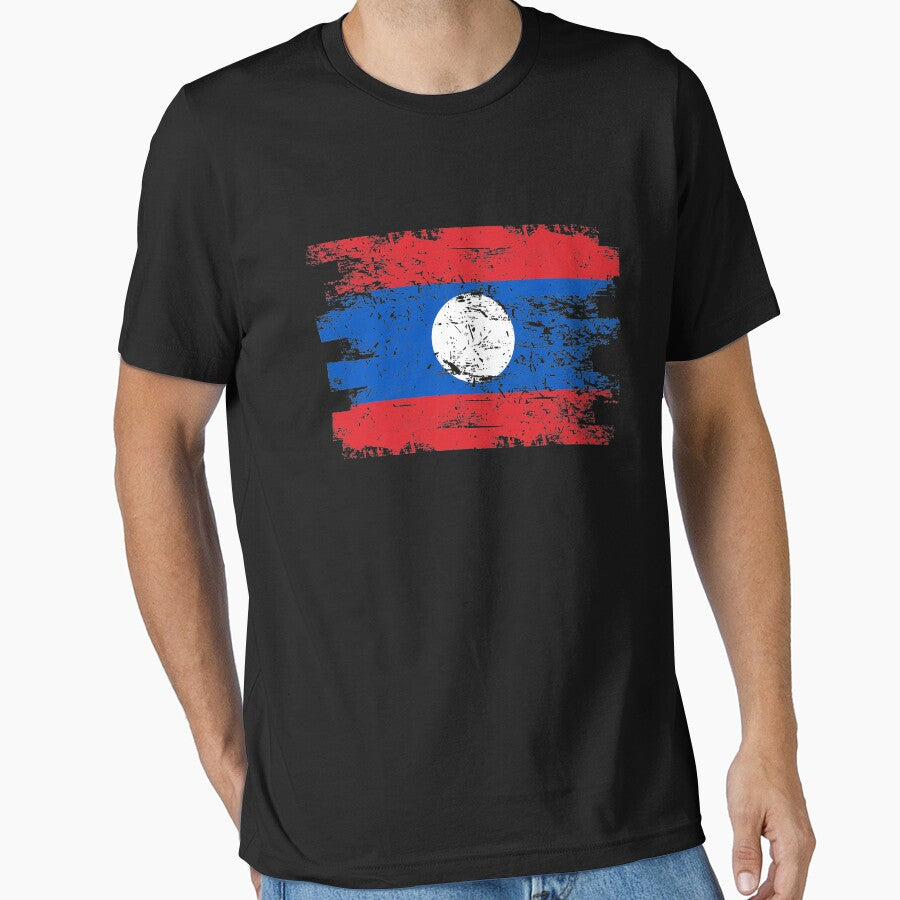Laos Shirt Gift Country Flag Patriotic Travel Asia Light by threadsmonkey