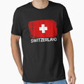 Swiss Flag Design | Vintage Made In Switzerland Gift by melsens