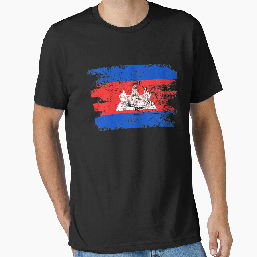 Cambodia Shirt Gift Country Flag Patriotic Travel Asia Light by threadsmonkey