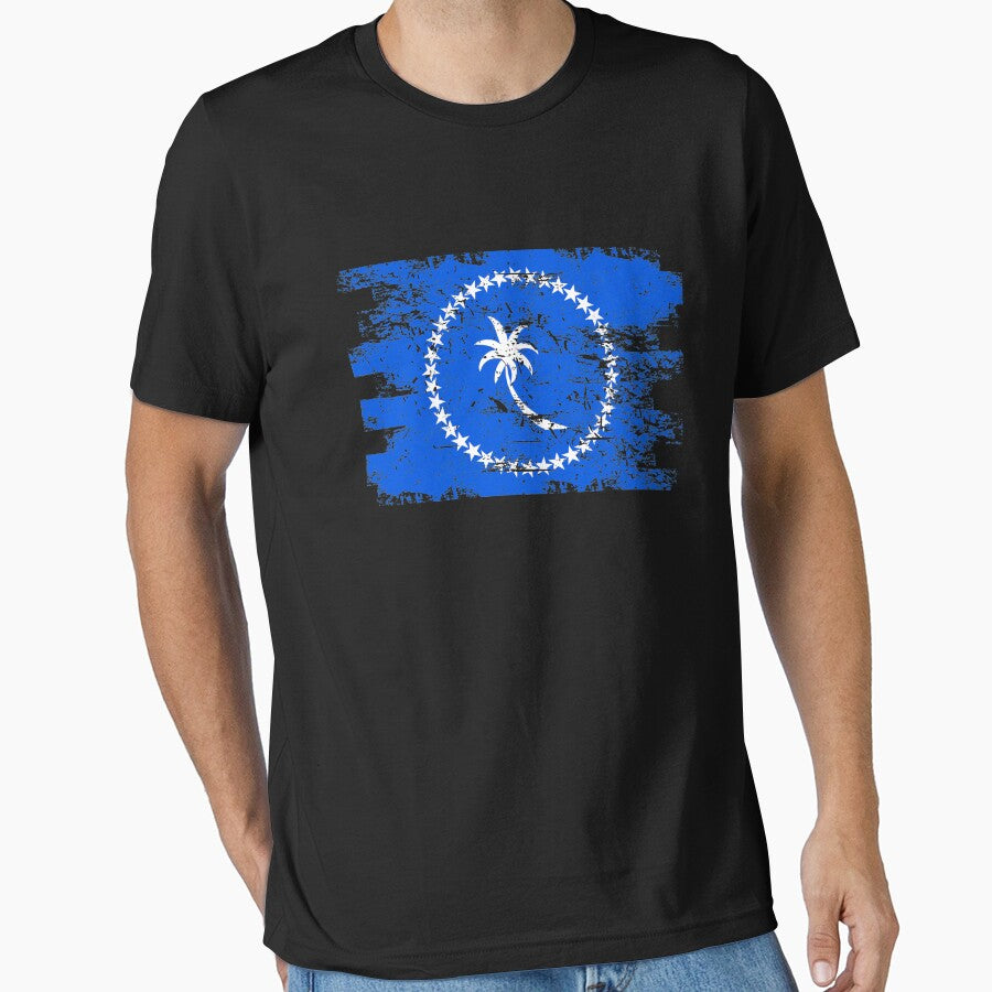 Chuuk Shirt Gift Country Flag Patriotic Travel Oceania Light by threadsmonkey