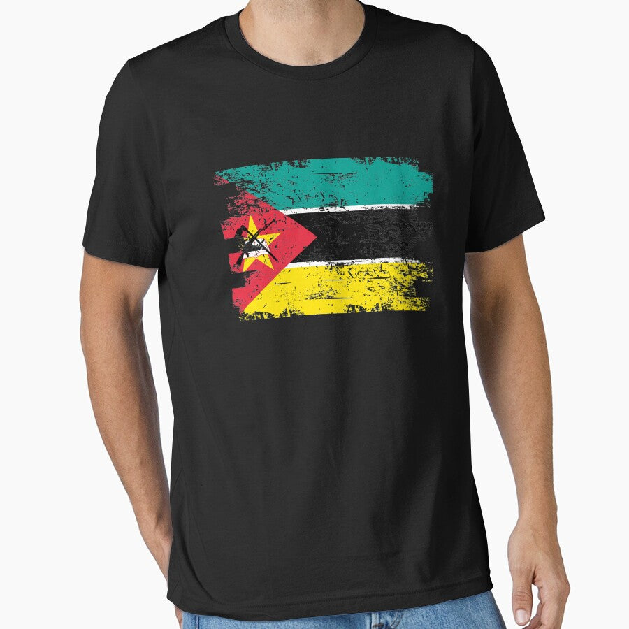 Mozambique Shirt Gift Country Flag Patriotic Travel Africa Light by threadsmonkey
