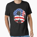Soccer American Flag 4th of July T shirt Kids Boys Girls by LiqueGifts