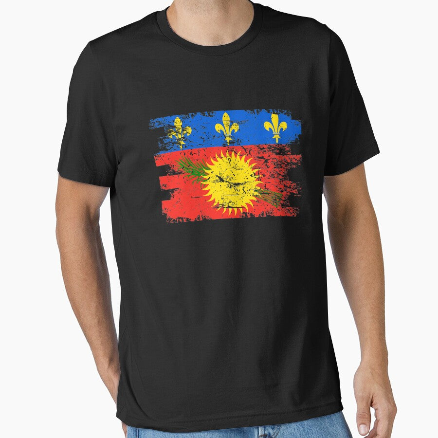 Guadeloupe Flag Gift Country Patriotic Travel Shirt Americas Light by threadsmonkey