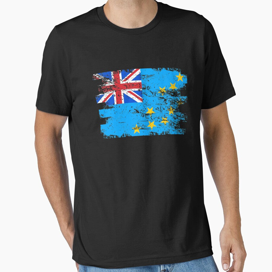 Tuvalu Shirt Gift Country Flag Patriotic Travel Oceania Light by threadsmonkey
