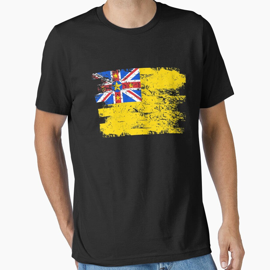 Niue Shirt Gift Country Flag Patriotic Travel Oceania Light by threadsmonkey