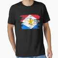 Saba Flag Gift Country Patriotic Travel Shirt Americas Light by threadsmonkey