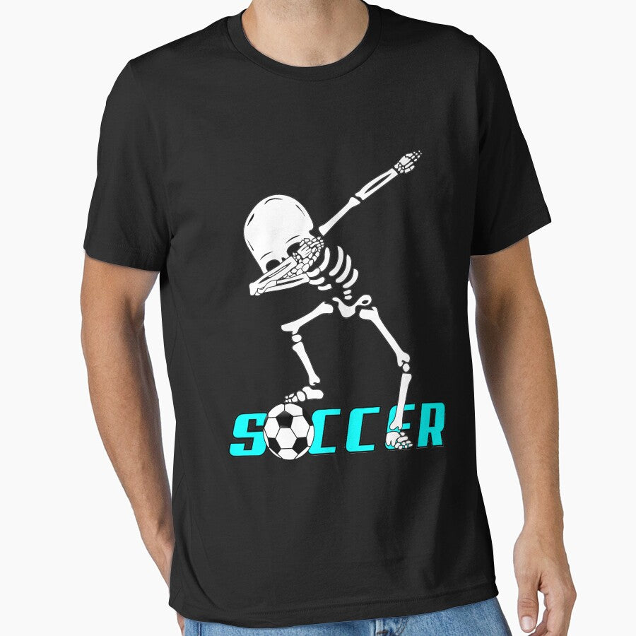 Copia de Dabbing Skeleton Soccer T-Shirt Halloween Costume by Tetete